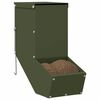 vidaXL Distributeur pour lapins Vert olive 12,5 x 26 x 28,5 cm