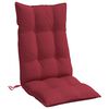 vidaXL Coussins de chaise &agrave; dossier haut lot de 6 rouge bordeaux