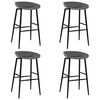 vidaXL Chaises de bar lot de 4 gris