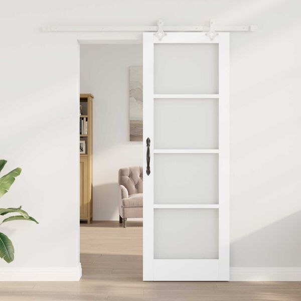 vidaXL Porte coulissante Blanc 73,5 x 211 cm