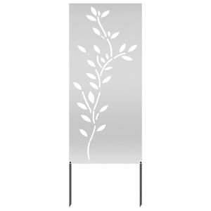vidaXL &Eacute;cran de confidentialit&eacute; de jardin Floral Argent&eacute; 50 x 140 cm