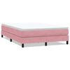 vidaXL Sommier à lattes de lit sans matelas rose 160x210 cm velours