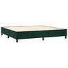 vidaXL Sommier &agrave; lattes de lit et matelas Vert fonc&eacute; 200x200cm Velours