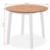 vidaXL Ensemble de salle &agrave; manger 5 pcs MDF et h&eacute;v&eacute;a Blanc