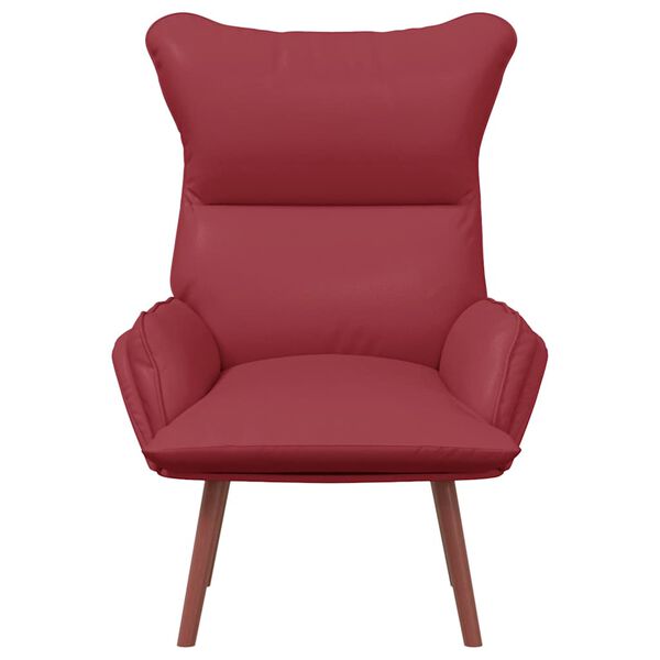 vidaXL fauteuil Bordeaux 69 x 74 x 93 cm Cuir artificiel