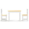 vidaXL Ensemble de table et chaises pour enfants 3 pcs Blanc et beige