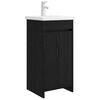 vidaXL Meuble de salle de bain avec &eacute;vier Ch&ecirc;ne noir 42 x 40 x 84,5 cm