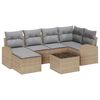 vidaXL Ensemble de Canap&eacute;s 7 pc Beige et gris clair polyrotin