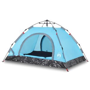 vidaXL Tente de camping 2 personnes bleu lib&eacute;ration rapide
