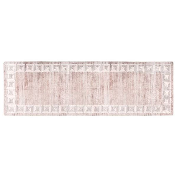 vidaXL Tapis lavable antid&eacute;rapant 80x300 cm Beige