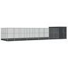 vidaXL Voli&egrave;re avec extension argent&eacute; 1118x303x216 cm acier