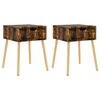 vidaXL Tables de chevet 2 pcs Ch&ecirc;ne fum&eacute; 40x40x56 cm Bois d'ing&eacute;nierie