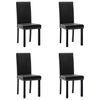 vidaXL Chaises &agrave; manger lot de 4 noir PVC