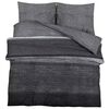 vidaXL Ensemble de housse de couette gris fonc&eacute; et noir 155x220 cm coton