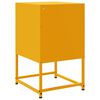 vidaXL Tables de chevet 2 pcs jaune moutarde 36x39x60,5 cm acier
