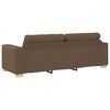 vidaXL | Sofa 3 places | avec coussin Marron tissu