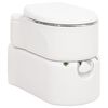 vidaXL Toilette de camping int&eacute;gr&eacute;e blanc 24+17 L PEHD et acier