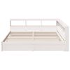 vidaXL Lit biblioth&egrave;que sans matelas blanc 200x200 cm bois pin massif