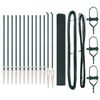 vidaXL Cl&ocirc;ture en fil soud&eacute; avec pointes 25 x 1,4 m Vert Maille
