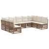 vidaXL Ensemble de canap&eacute; de jardin 9 pcs Beige polyrotin