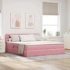 vidaXL Lit de Rangement avec matelas Rose 160 x 200 cm Velours