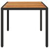 vidaXL Table de jardin et dessus en bois d'acacia noir r&eacute;sine tress&eacute;e