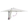 vidaXL Parasol de jardin Sable 248,5 x 247,5 x 160 cm