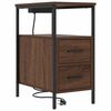 vidaXL Cabinet de chevet Ch&ecirc;ne brun 30 x 48 x 61 cm Bois d'ing&eacute;nierie
