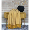 House Nordic Pouf Evie Jaune moutarde