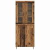 vidaXL Haut Armoire 2 pcs Bois Ancien Bois d'ing&eacute;nierie