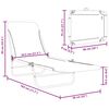vidaXL Chaises longues pliables lot de 2 Acier tissu Motif de feuilles