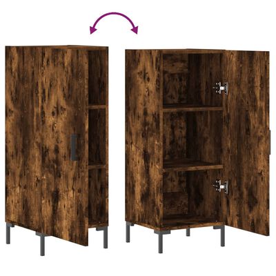 vidaXL Buffet Chêne fumé 34,5x34x90 cm Bois d'ingénierie