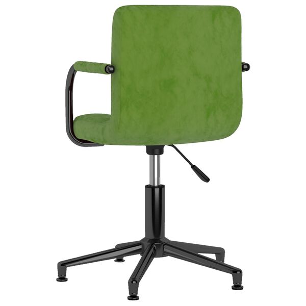vidaXL Chaises pivotantes &agrave; manger lot de 4 vert clair velours
