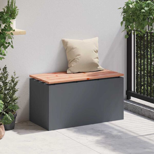 vidaXL Banc de jardin Anthracite 80 x 40 x 43 cm Acier