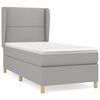 vidaXL Sommier &agrave; lattes de lit avec matelas Gris clair 90x200 cm Tissu