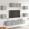 vidaXL Ensemble de meubles TV 7 pcs Sonoma gris Bois d'ing&eacute;nierie