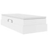 vidaXL Lit avec rangement et matelas Blanc 100 x 200 cm Simili cuir