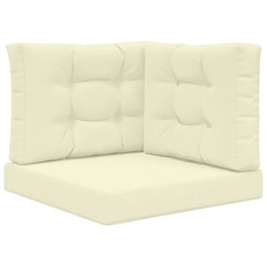 vidaXL Coussin de canap&eacute; d'ext&eacute;rieur 3 pcs Cr&egrave;me Polyester