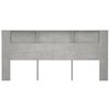 vidaXL Armoire de tête de lit Gris béton 220x18,5x104,5 cm