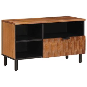 vidaXL Meuble TV avec tiroir Finition Acacia Brun 80 x 33 x 46 cm