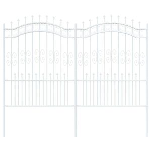 vidaXL Cl&ocirc;ture de jardin Kampen Blanc 240 x 202,5 cm