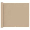 vidaXL &Eacute;cran de balcon Beige 100 x 200 cm Tissu Oxford