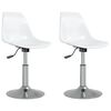 vidaXL Chaises pivotantes à manger lot de 2 blanc PP