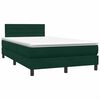 vidaXL Sommier &agrave; lattes de lit et matelas vert fonc&eacute; 120x210cm velours
