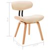 vidaXL Chaises &agrave; manger lot de 4 cr&egrave;me bois courb&eacute; et similicuir