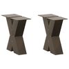 vidaXL Pieds de table basse en forme de X, 2 pi&egrave;ces, acier naturel, 30 x (30-31) cm
