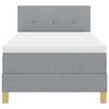 vidaXL Lit &agrave; ressort LED avec matelas Gris clair 100 x 200 cm tissu