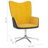 vidaXL Chaise de d&eacute;tente et repose-pied Jaune moutarde Velours et PVC