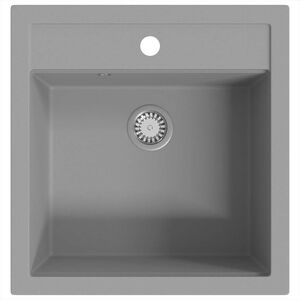 vidaXL &Eacute;vier de cuisine en granit Bac unique Gris