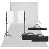 vidaXL Kit de studio photo avec &eacute;clairage et toile de fond